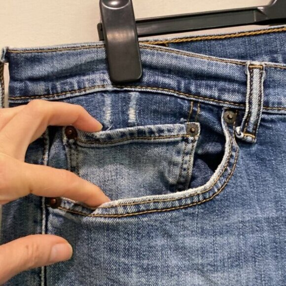 Levi's Straight Leg Blue Jeans Size 40 - Picture 9 of 15